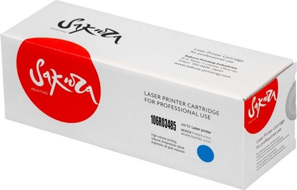 Тонер-картридж Sakura SA106R03485 Голубой