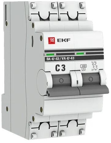 Автоматический выключатель EKF mcb4763-2-03C-pro