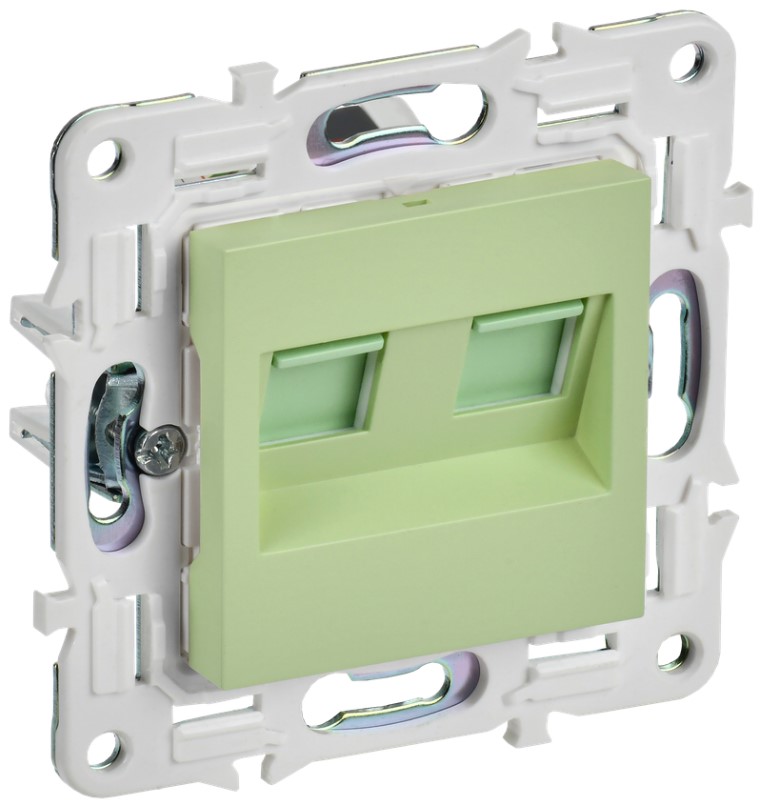 Розетка компьютерная двойная IEK SK-K20-2-K06