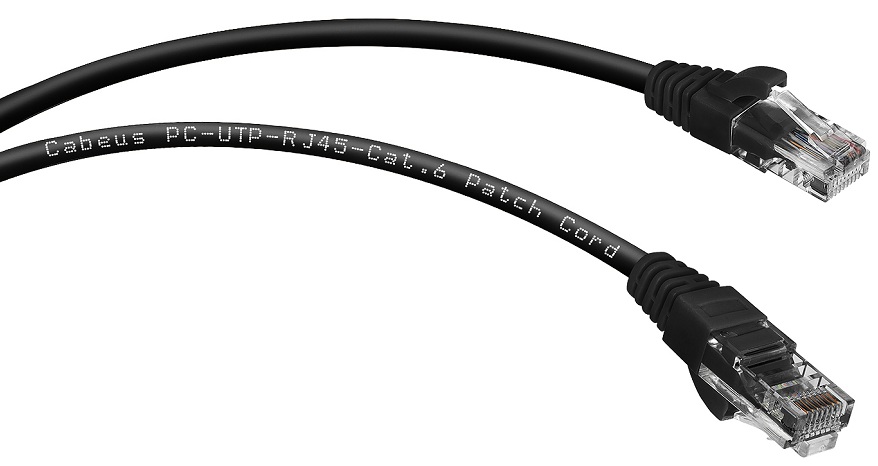 Кабель патч-корд U/UTP 6 кат. 5м Cabeus PC-UTP-RJ45-Cat.6-5m-BK-LSZH
