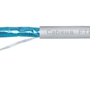 Кабель витая пара F/UTP 5e кат. 4 пары Cabeus FTP-4P-Cat.5e-SOLID-LSZH-GY-50
