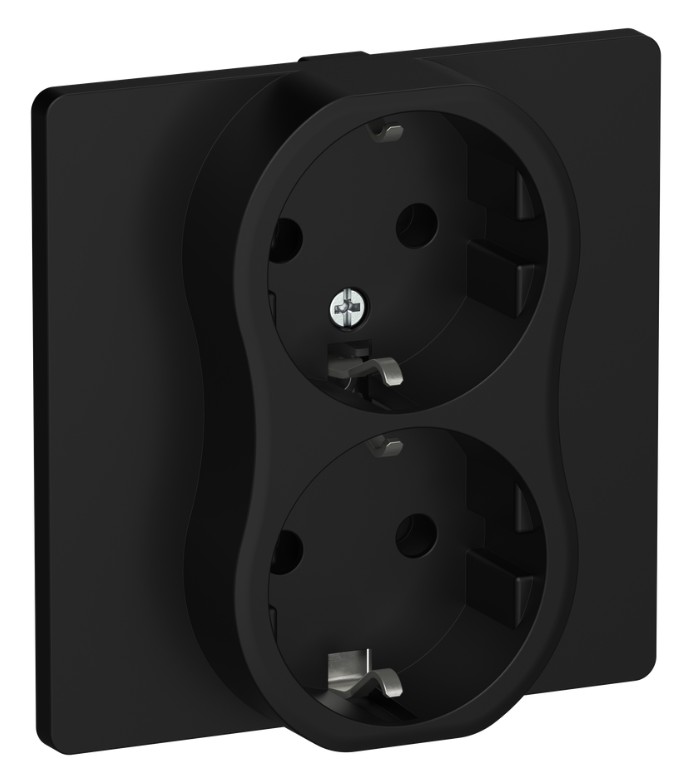 Розетка двухместная с заземлением IEK FI-R21C-16-1-K02