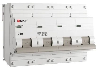 Автоматический выключатель EKF mcb47100-4-10C-pro