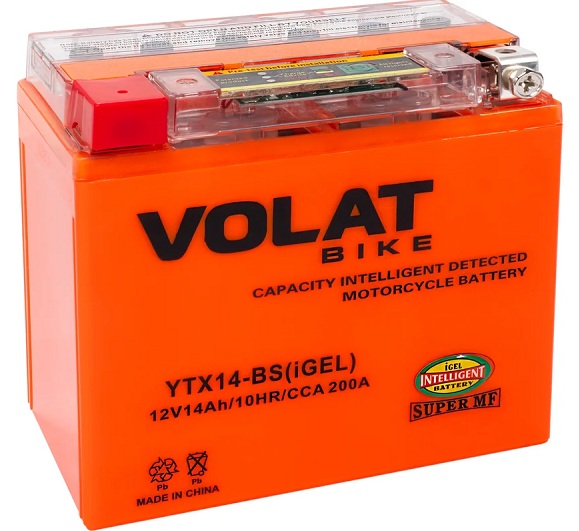 Батарея VOLAT YTX14-BS(iGEL)Volat