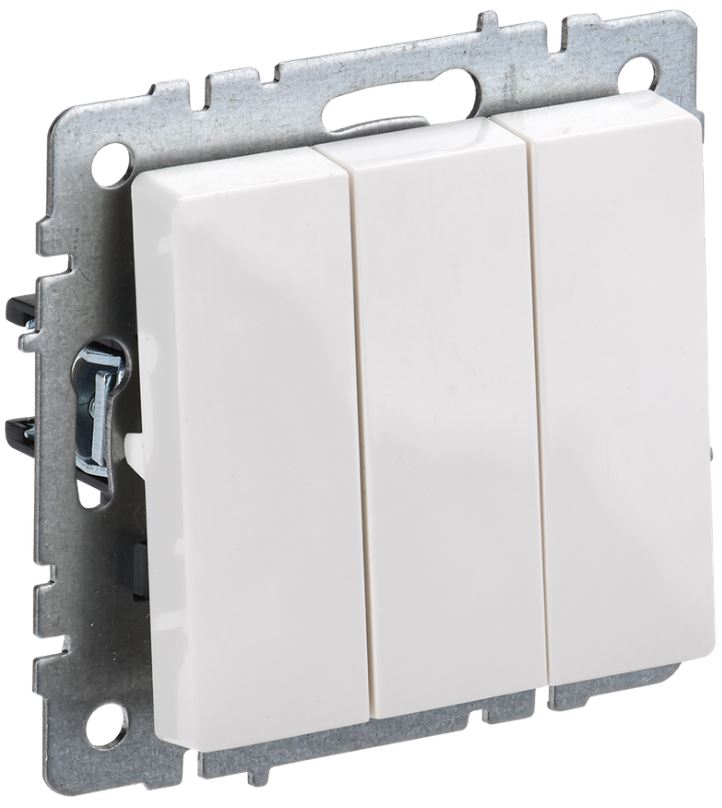 Выключатель трехклавишный IEK BR-V30-0-10-K01-PRO