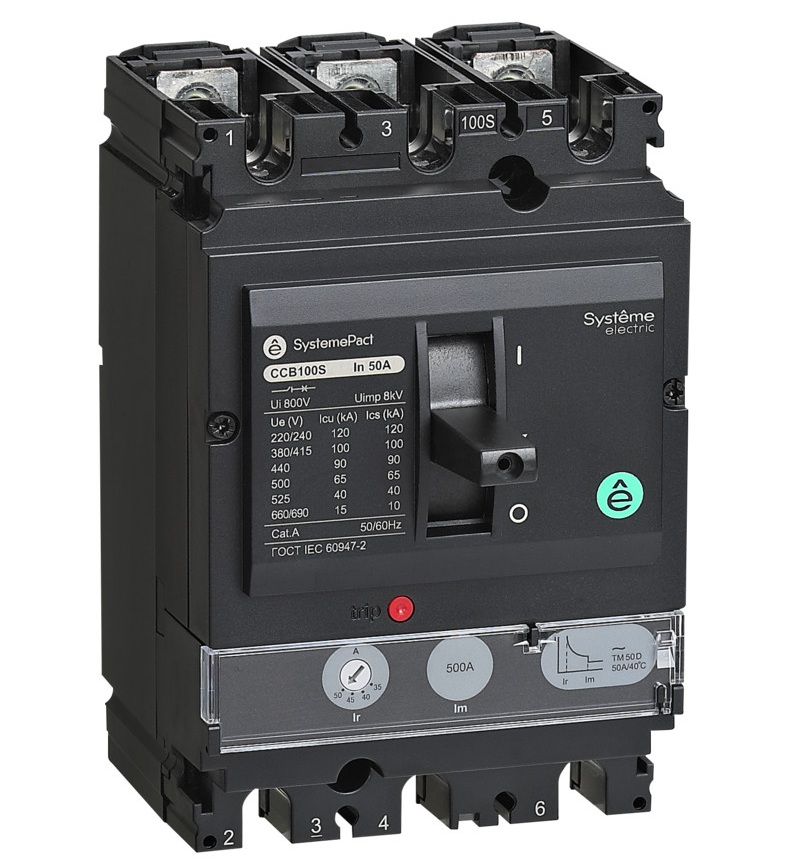 Автоматический выключатель в литом корпусе Systeme Electric SPC100F040L3DF