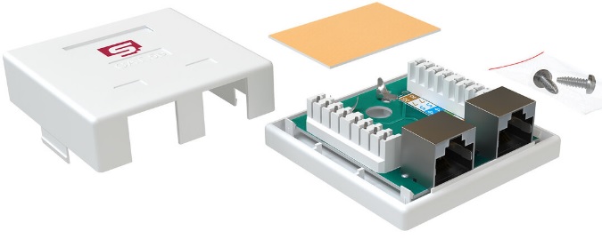 Розетка настенная SYSMATRIX SB 25ES.WH