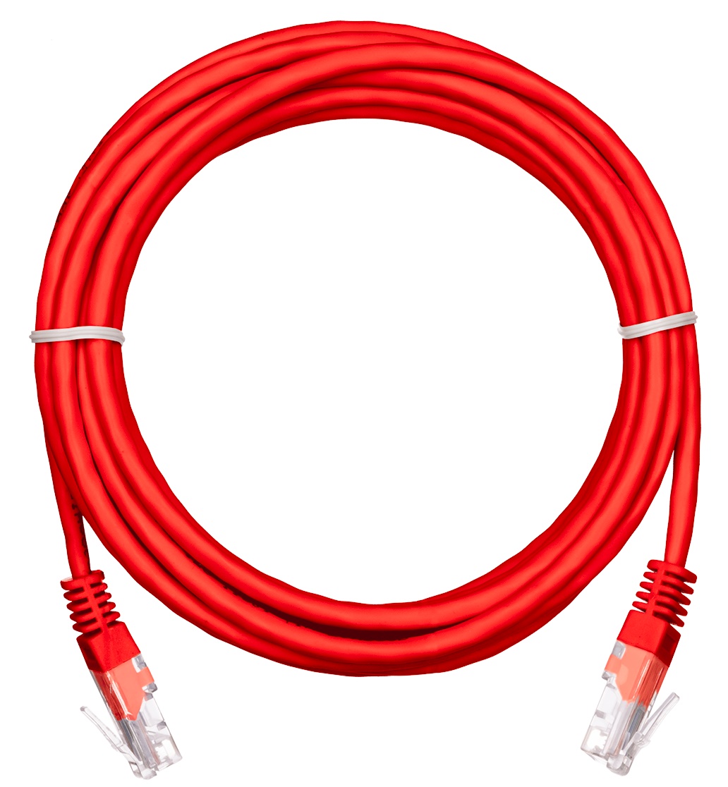 Кабель патч-корд U/UTP 5e кат. 5м Netlan EC-PC4UD55B-BC-PVC-050-RD-10