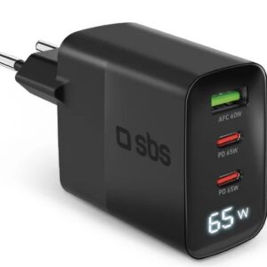 Зарядное устройство сетевое SBS TETRGANLCD1USB2C65K
