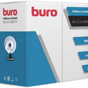 Кабель витая пара F/FTP 5e кат. 4 пары Buro BU-CCA-050FTP