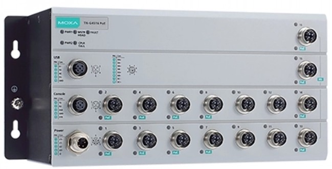 Коммутатор управляемый MOXA TN-G4516-8GPoE-4XGPoE-WV-CT-T