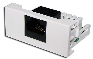 Розетка Mosaic Lanmaster LAN-WA-LP-45/6-WH