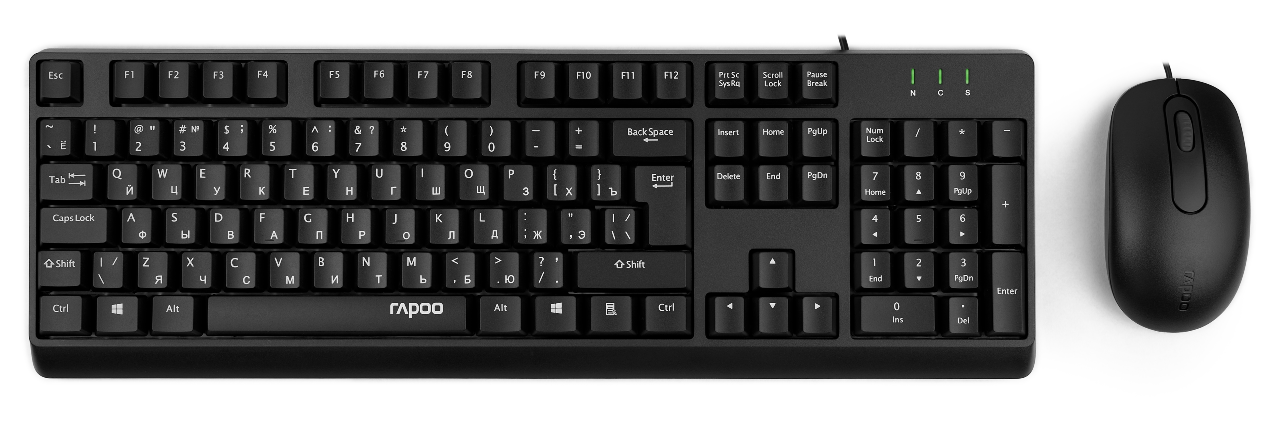 Клавиатура и мышь Rapoo X130PRO