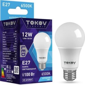 Лампа светодиодная TOKOV ELECTRIC TKE-A60-E27-12-6.5K