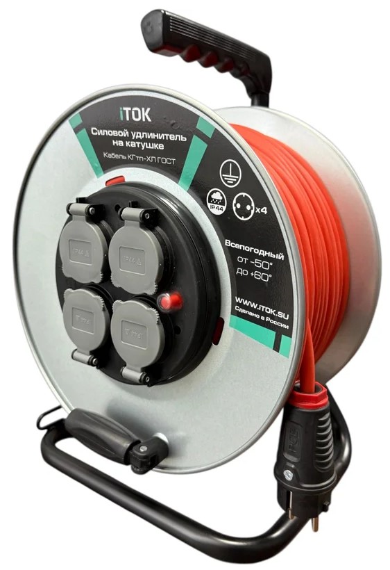 Удлинитель силовой iTOK i-CONNECT-PRO-SUK-M-T-KG-325-4-44-20-OR