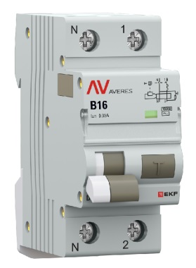 Автомат дифференциальный EKF rcbo10-1pn-16B-30-ac-av
