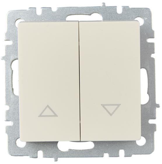 Выключатель двухклавишный для жалюзи IEK BR-V15-0-10-K10