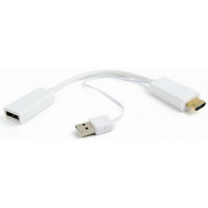 Переходник DisplayPort (F) - HDMI (M) + USB, Gembird DSC-HDMI-DP-W