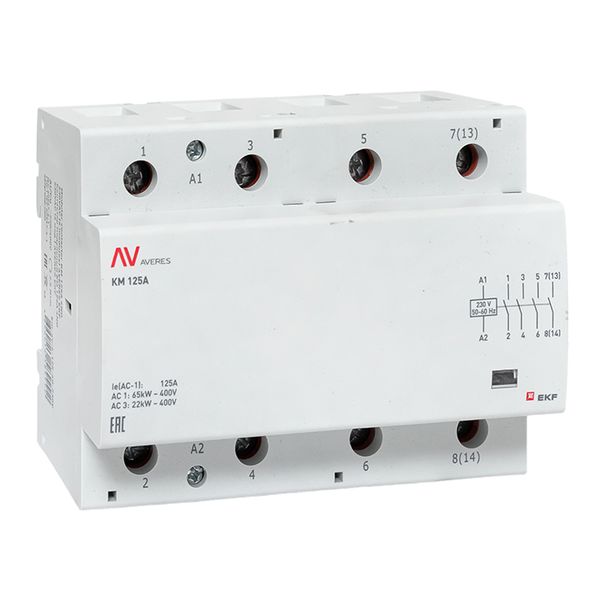 Контактор модульный EKF km-av-6-125-40-230V