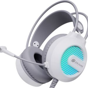 Проводная стереогарнитура Oklick HS-L300G, Проводной, Охватывающие, Белый, [1796952]