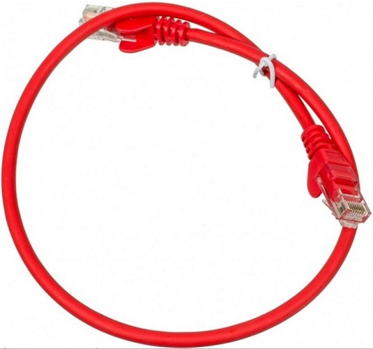 Кабель патч-корд U/UTP 6 кат. 0.5м Lanmaster LAN-PC45/U6-0.5-RD
