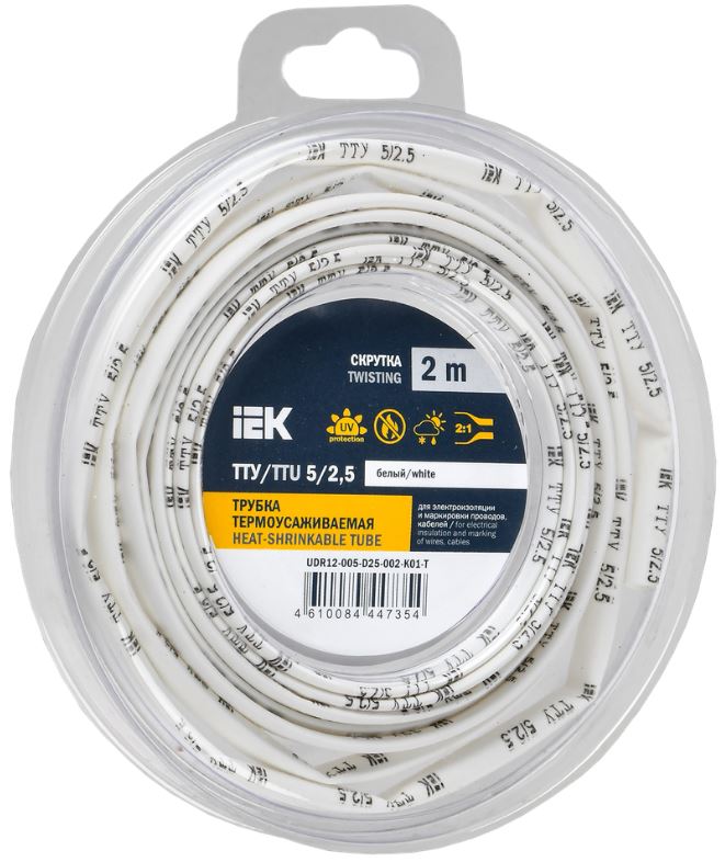 Трубка термоусадочная IEK UDR12-005-D25-002-K01-T
