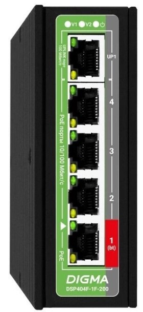 Коммутатор неуправляемый Digma DSP404F-1F-200