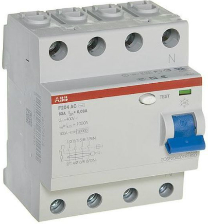 Выключатель дифференциального тока (ВДТ, УЗО) ABB 2CSF204001R1630