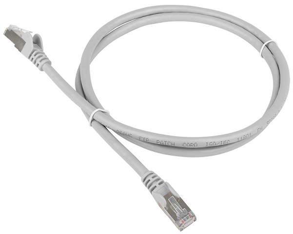 Кабель патч-корд F/UTP 6 кат. 0.5м TWT TWT-45-45-0.5/S6-GY