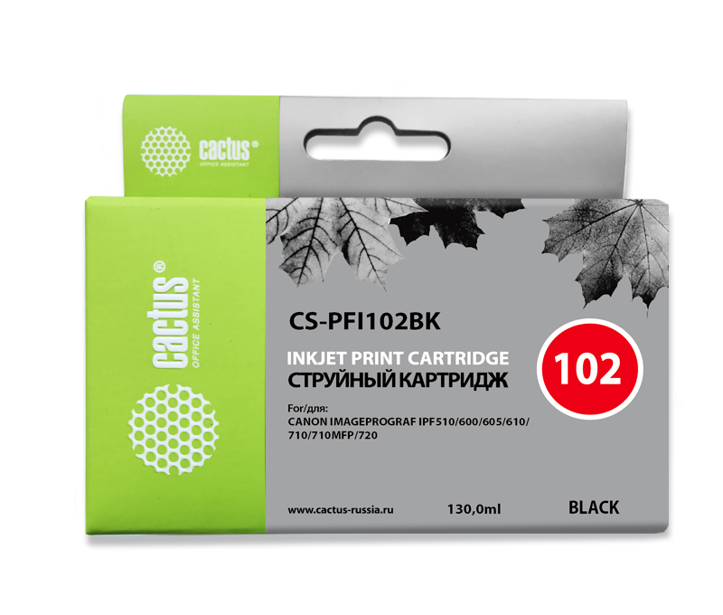 Тонер-картридж Cactus CS-PFI102BK Черный