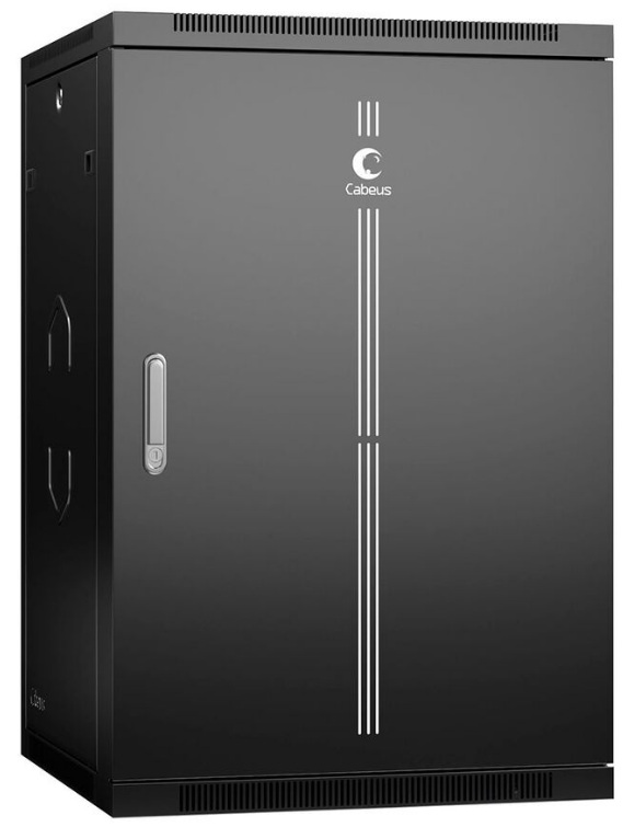 Шкаф настенный 19", 22U Cabeus SH-05F-22U60/60M-R-BK