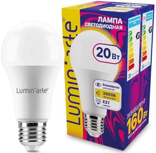 Лампа Lumin'arte LSTD-A60-20W3KE27