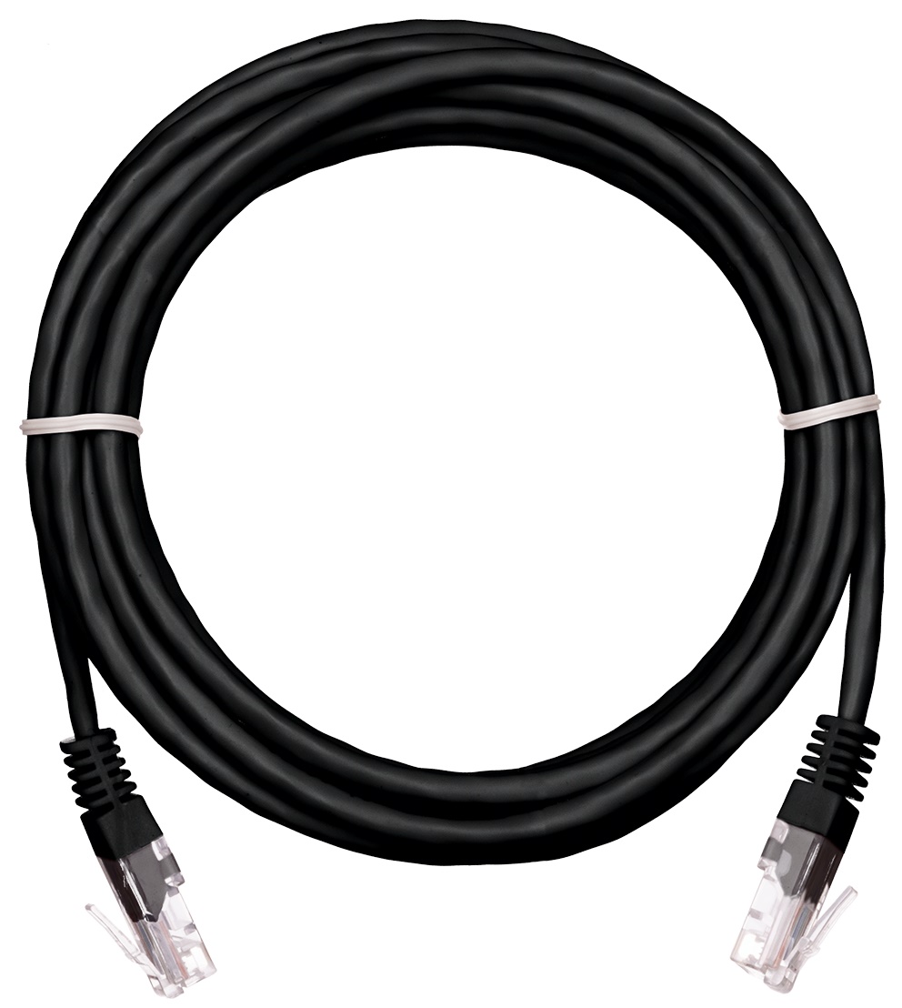 Кабель патч-корд U/UTP 5e кат. 0.5м Netlan EC-PC4UD55B-BC-PVC-005-BK-10