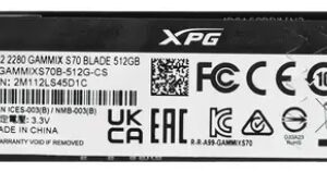 SSD накопитель 512 ГБ ADATA AGAMMIXS70B-512G-CS, PCIe 4.0 x4, [AGAMMIXS70B-512G-CS]