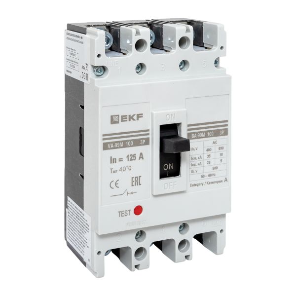 Автоматический выключатель в литом корпусе EKF mccb99-100-125m
