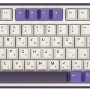 Механическая клавиатура Royal Kludge R75, USB, Белый, Фиолетовый [6935280824722]