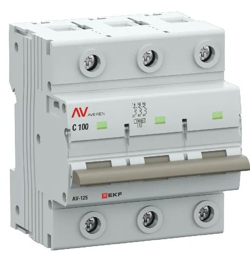 Автоматический выключатель EKF mcb125-3-100D-av