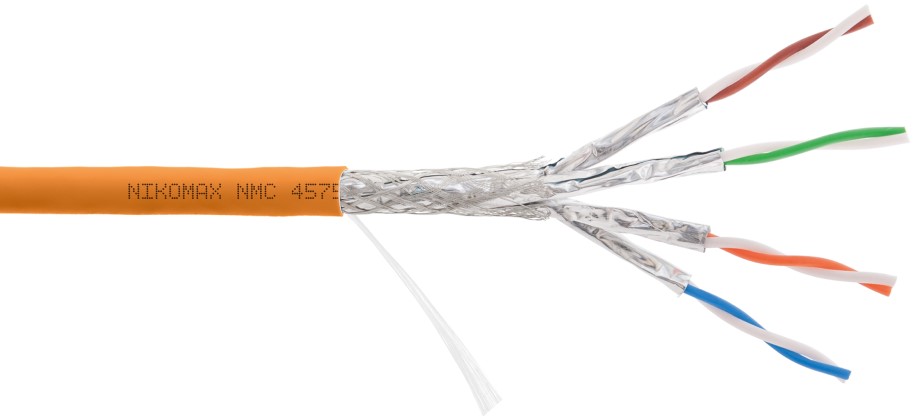 Кабель витая пара S/FTP 7A кат. 4 пары NikoMax NMC 4575C-OR