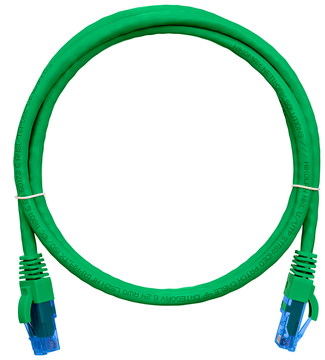 Кабель патч-корд U/UTP 6 кат. 0.3м NikoMax NMC-PC4UE55B-003-C-GN