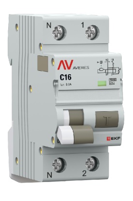 Автомат дифференциальный EKF rcbo10-1pn-16C-300-a-av
