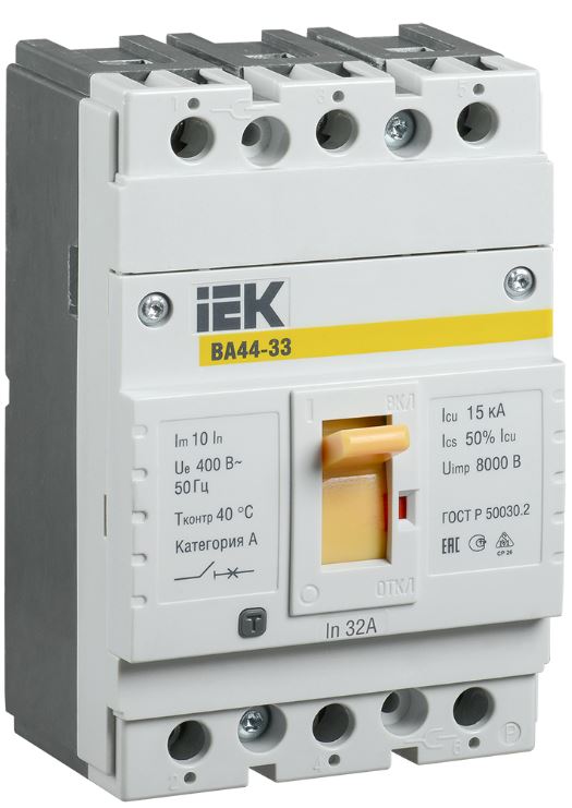 Автоматический выключатель в литом корпусе IEK SVA4410-3-0032