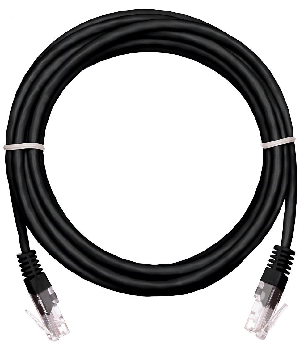 Кабель патч-корд U/UTP 5e кат. 10м Netlan EC-PC4UD55B-BC-PVC-100-BK-5