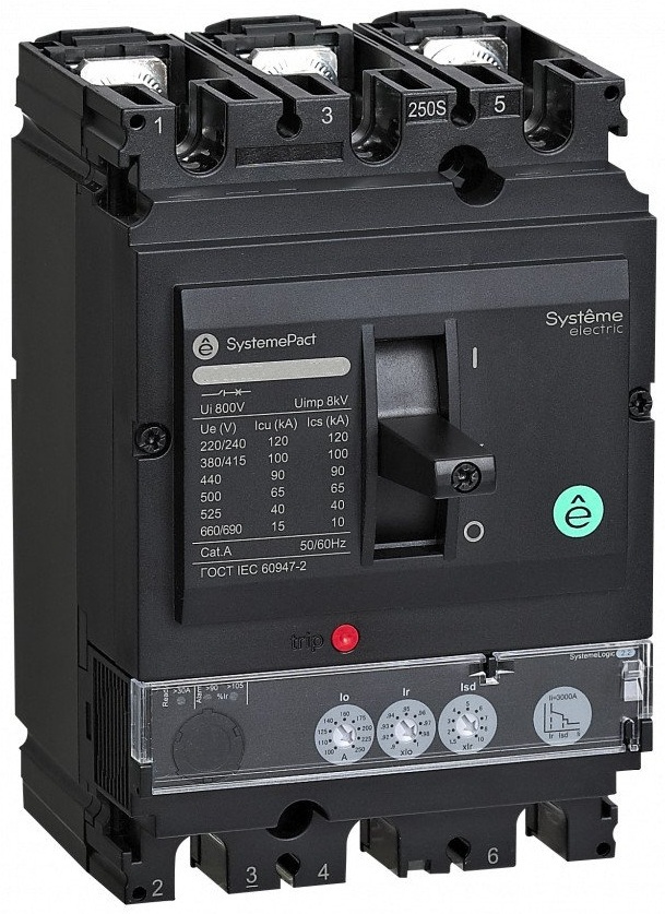 Автоматический выключатель в литом корпусе Systeme Electric SPC160F16022L3DF