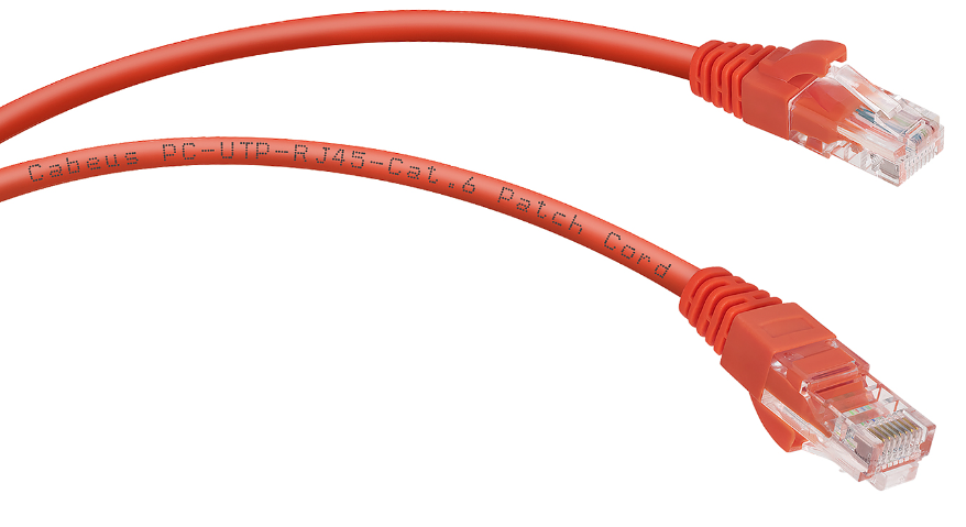 Кабель патч-корд U/UTP 6 кат. 0.3м Cabeus PC-UTP-RJ45-Cat.6-0.3m-RD-LSZH