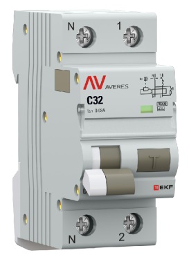 Автомат дифференциальный EKF rcbo10-1pn-32C-30-a-av
