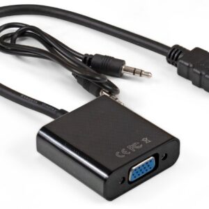 Кабель-переходник HDMI-VGA Exegate EX-HDMIM-VGAF-3.5JackS-0.3