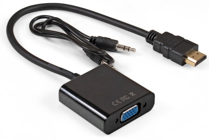 Кабель-переходник HDMI-VGA Exegate EX-HDMIM-VGAF-3.5JackS-0.3