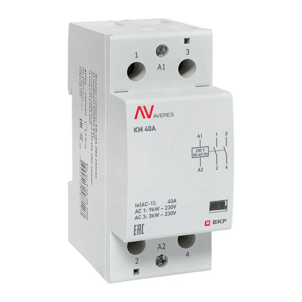 Контактор модульный EKF km-av-2-40-20-230V