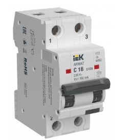 Автомат дифференциальный IEK AR-B10N-2-C016C100