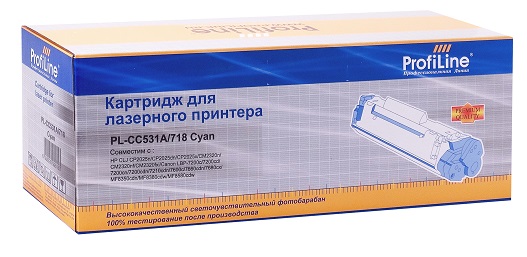 Тонер-картридж ProfiLine PL-CC531A/718 Голубой
